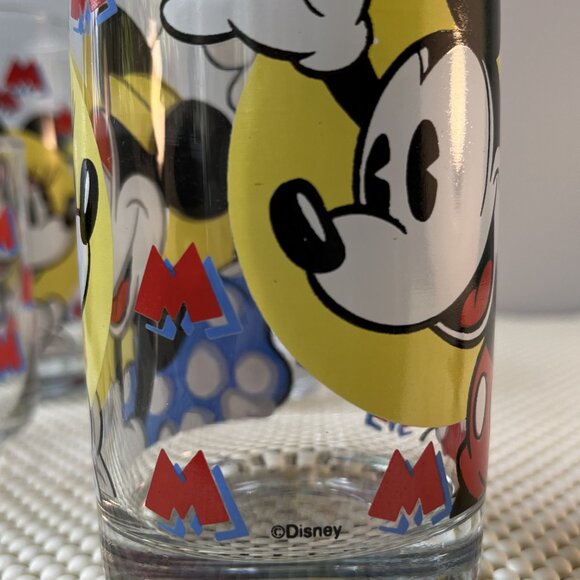 Disney Mickey & Minnie Mouse Tumblers Glasses Set of 4 - 2 large and 2 small& - Picture 9 of 12